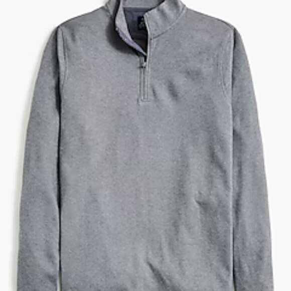 J.CREW Double-Knit Half Zip Sweater Heather Gray Men's Size S NWT - Picture 13 of 13